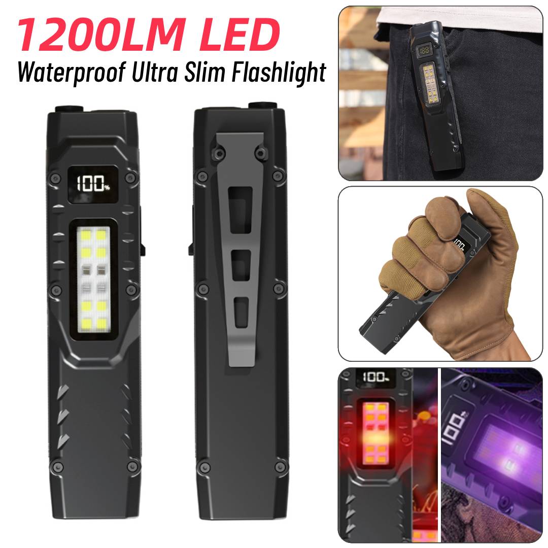 Outdoor Lighting Switch - Torcia LED Ultra Sottile con Clip