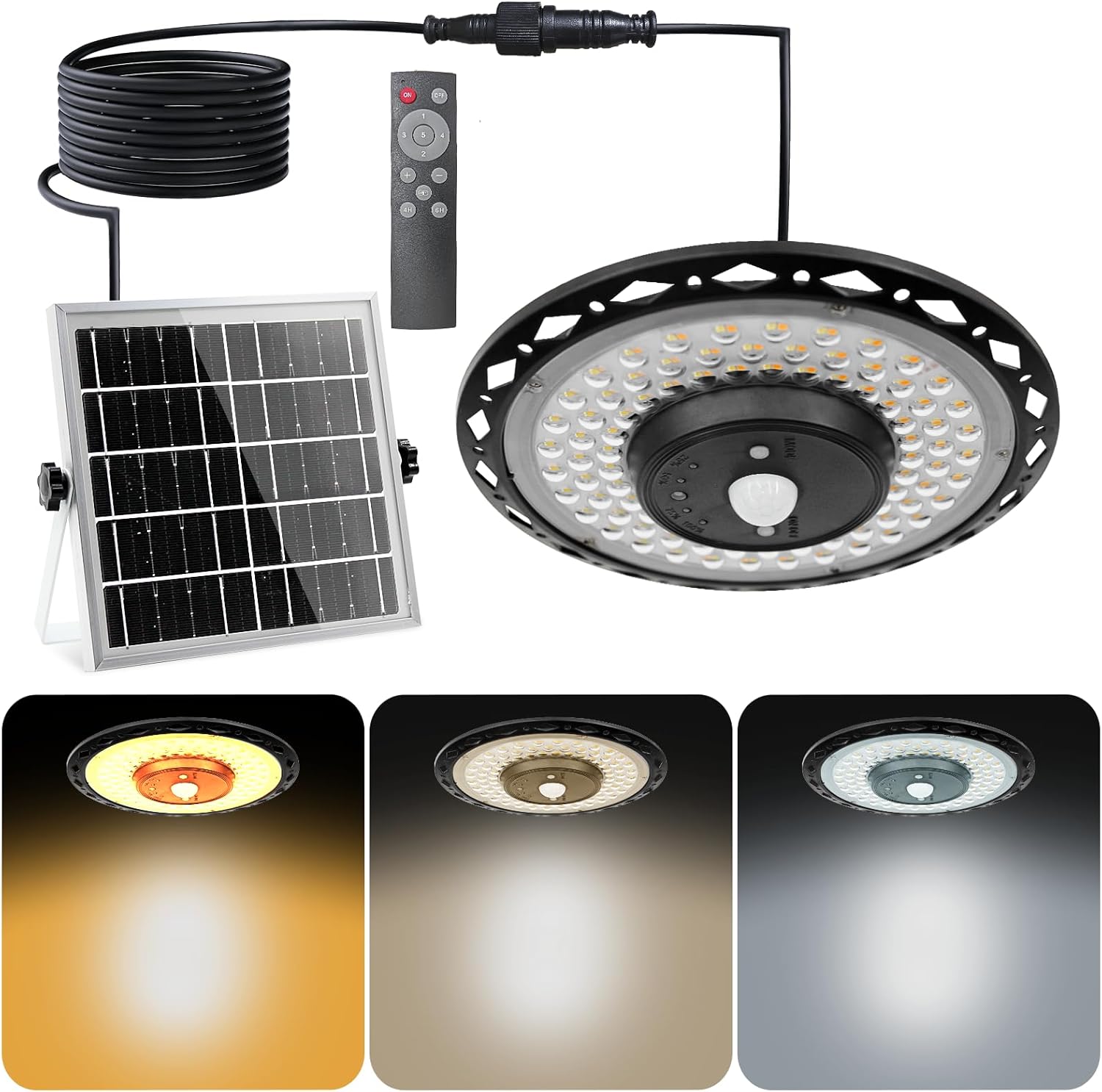 Outdoor Lighting Garage - Lampione stradale solare UFO per esterni,