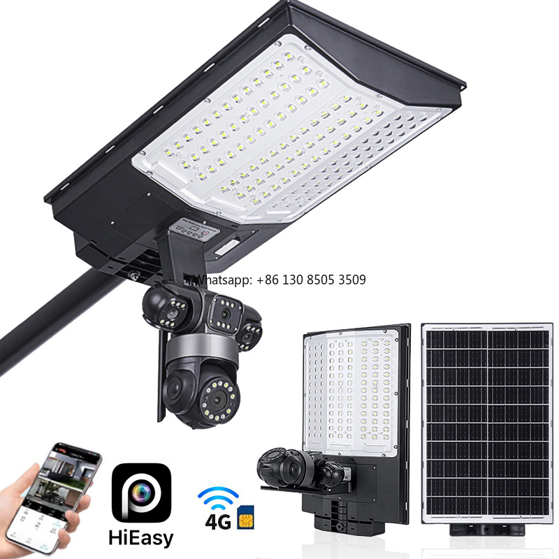 Outdoor Lighting And Camera - Lampione stradale solare con scheda SIM